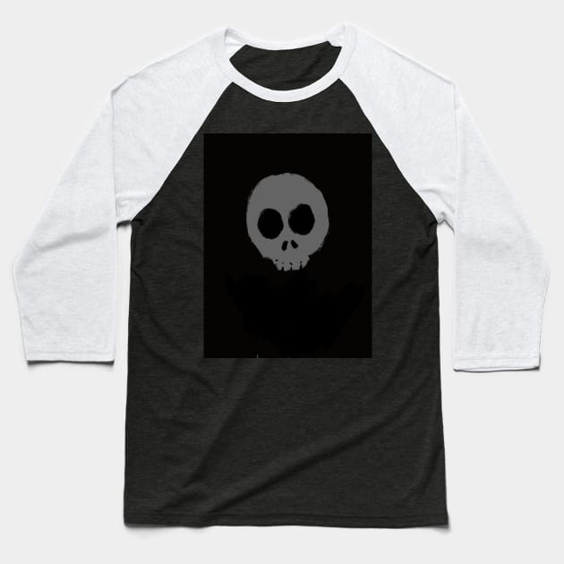 Skull art Baseball T-Shirt by jorjii anime